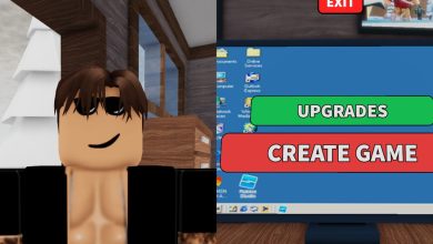 Making Roblox Games, Main Character On Left, Computer Screen On Right