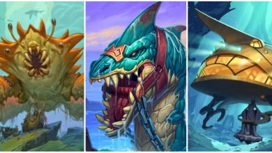 Hearthstone - collage of Crabatoa, Nettie, and Leviathan