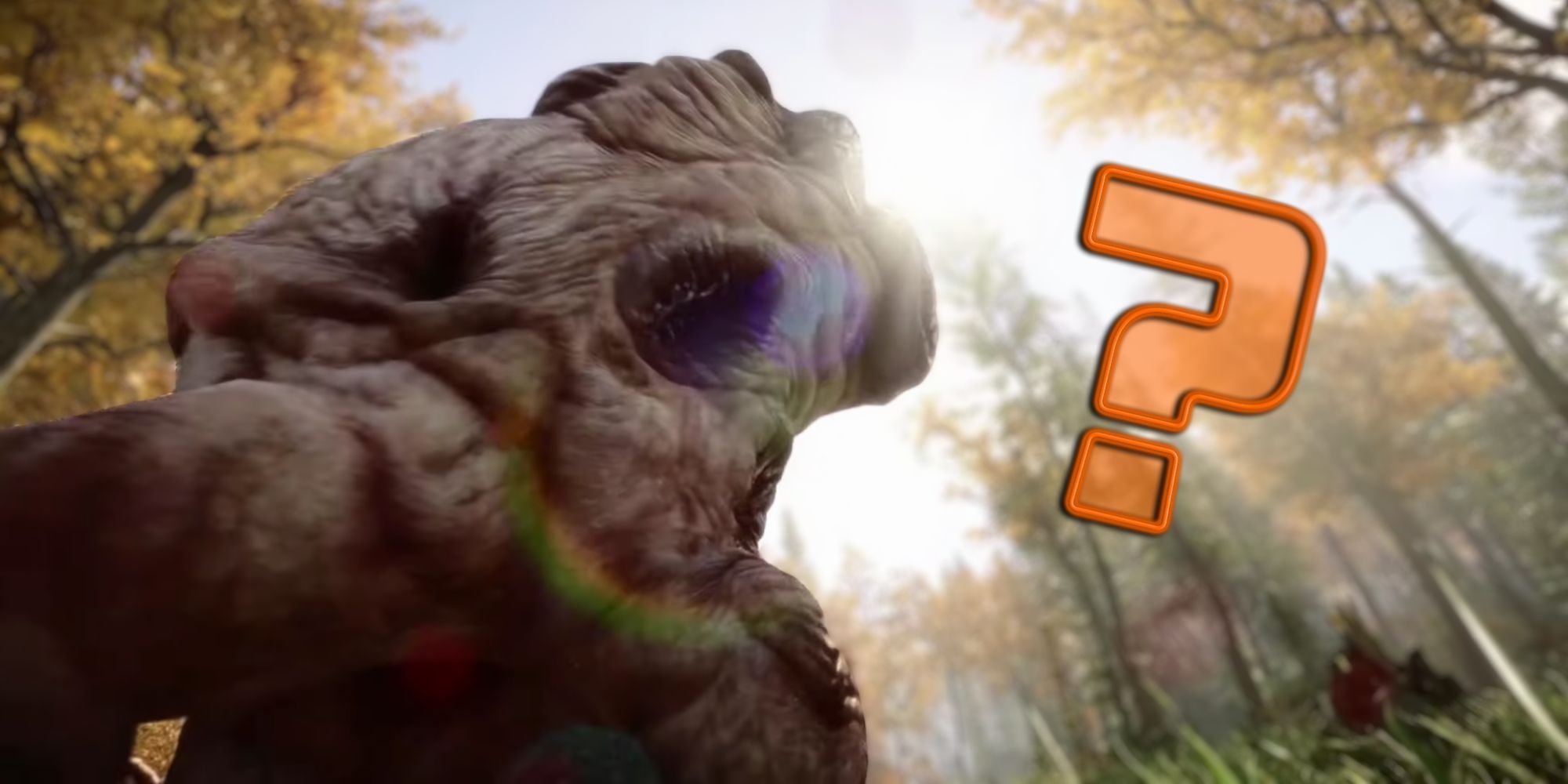 Primer plano de vista desde el suelo de Holey de Sons of the Forest