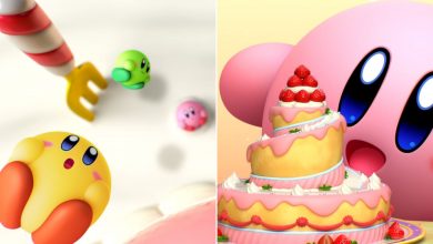 Kirby keeby dream fork strawberry mountain cake