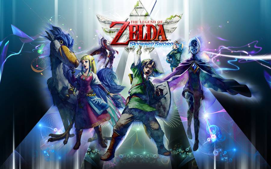 La leyenda de Zelda Skyward Sword encontrando a los kikwis