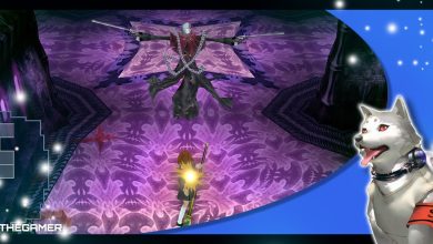 the female protagonist about to battle the reaper in our p3p koromaru frame