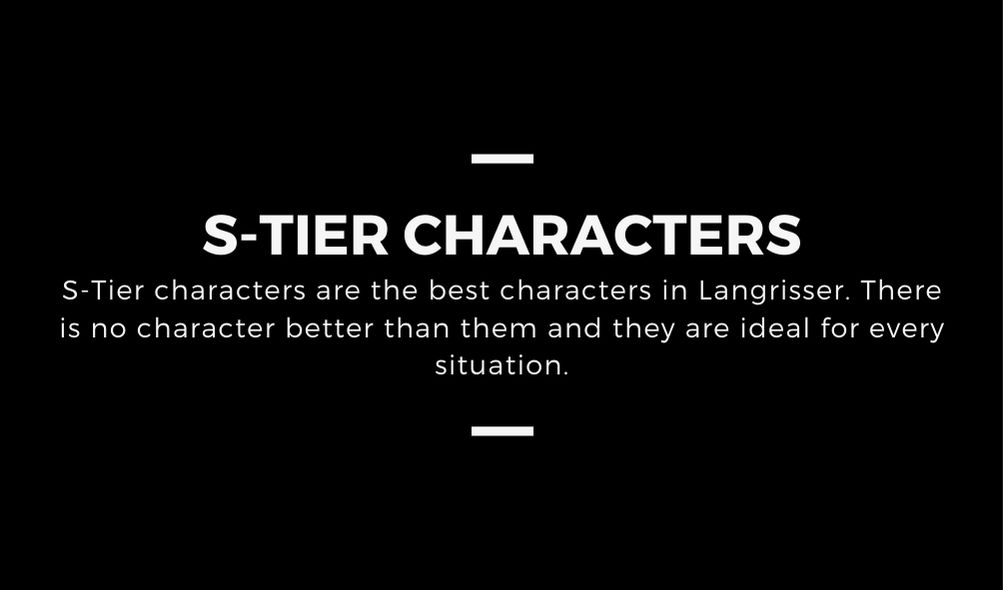 Tier List de Langrisser