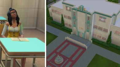 A Sim daydreaming in high school in The Sims 4