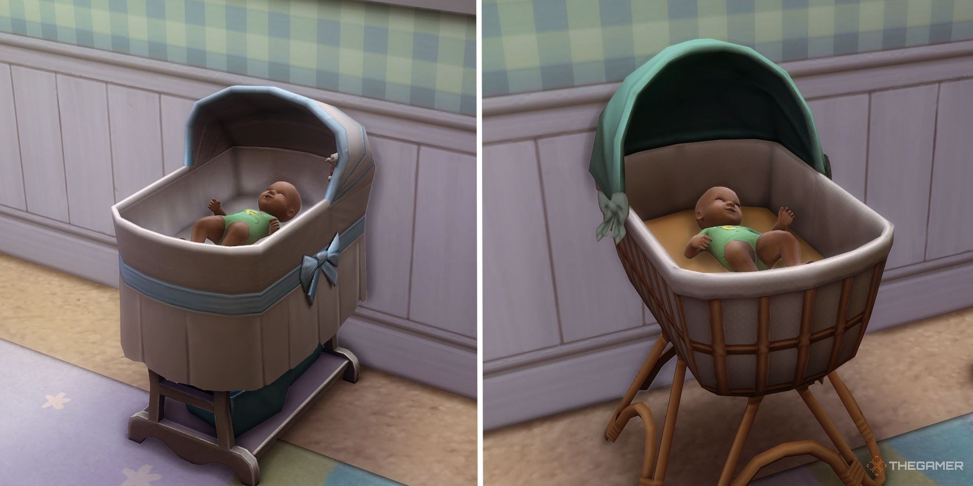Un recién nacido de Los Sims 4 trasladado a una nueva cuna