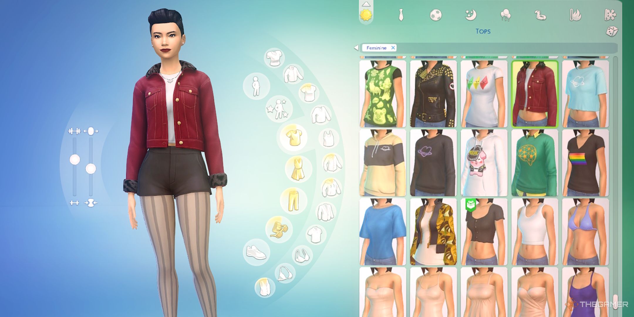 Un Sim en CAS con cinco columnas para elementos.
