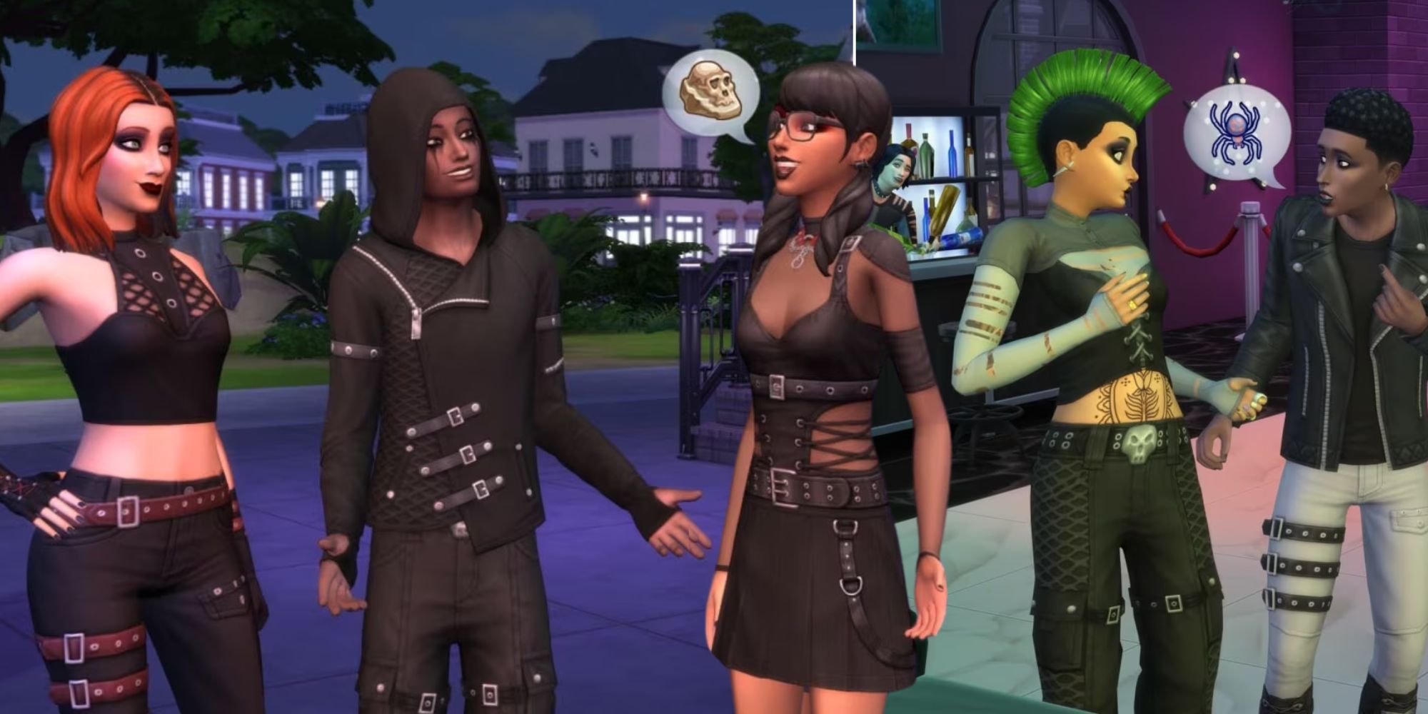 sims 4 sims conversando entre ellos mientras usan ropa de los sims 4