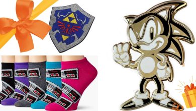 feature secret santa hylian shield nes socks sonic under 10 dollars
