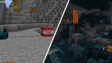 image of tnt trap next to iamge of ancient city