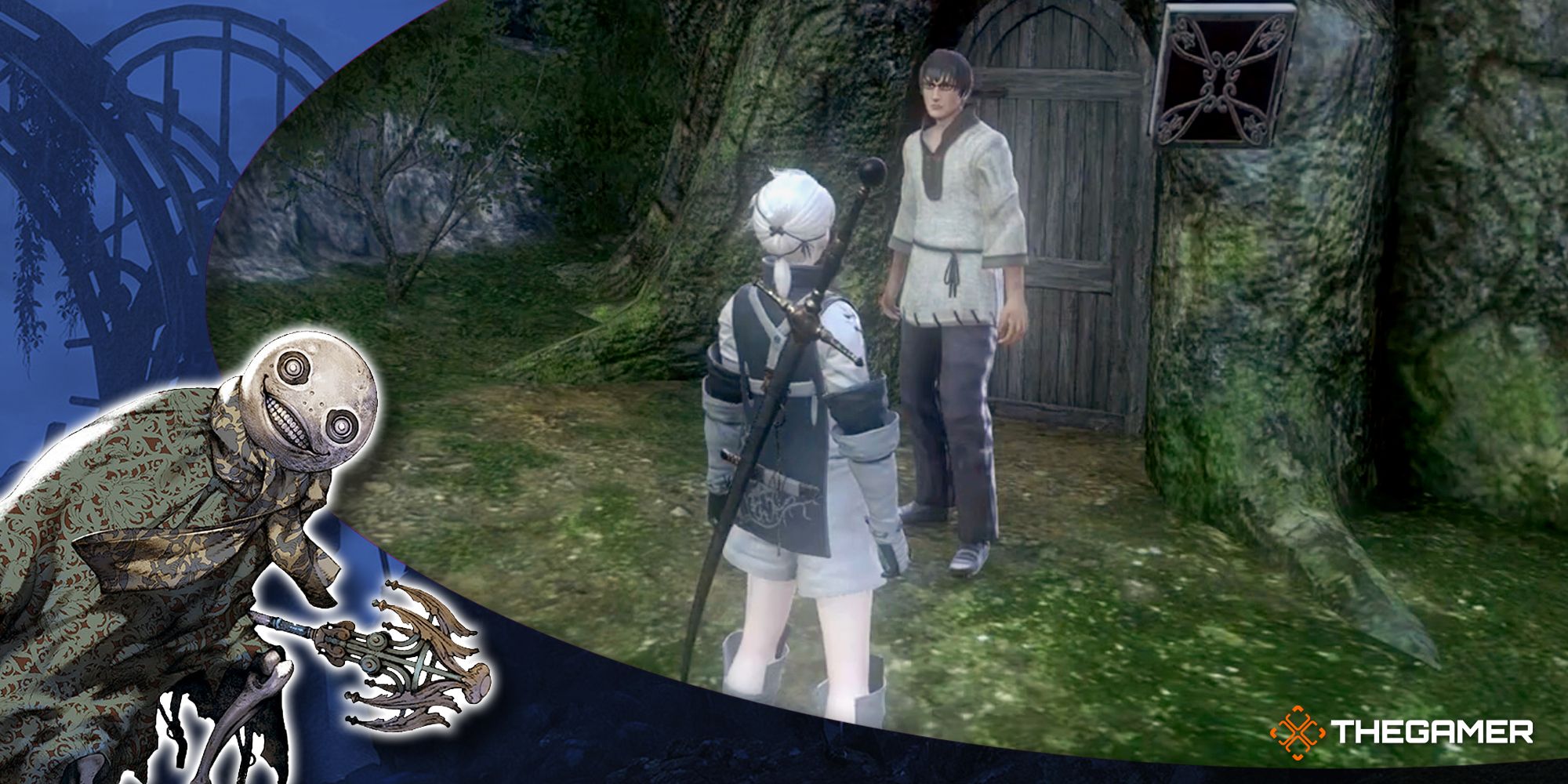 Arte y captura de pantalla de Nier Replicant.