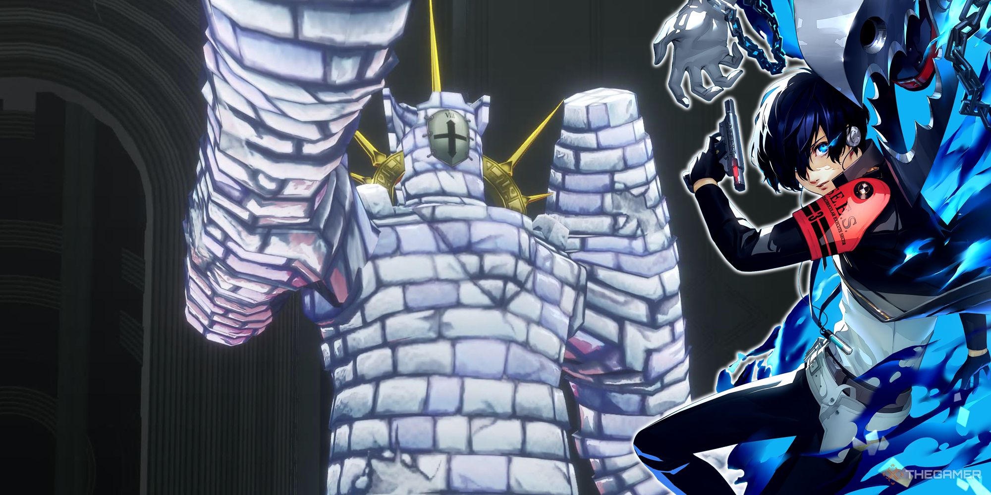 Persona 3 Reload High Judge Of Hell con superposición de portada