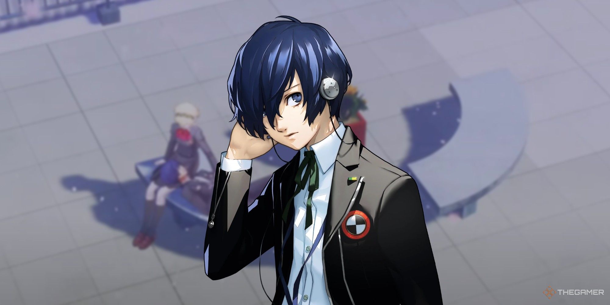 Protagonista de Persona 3 con fondo borroso