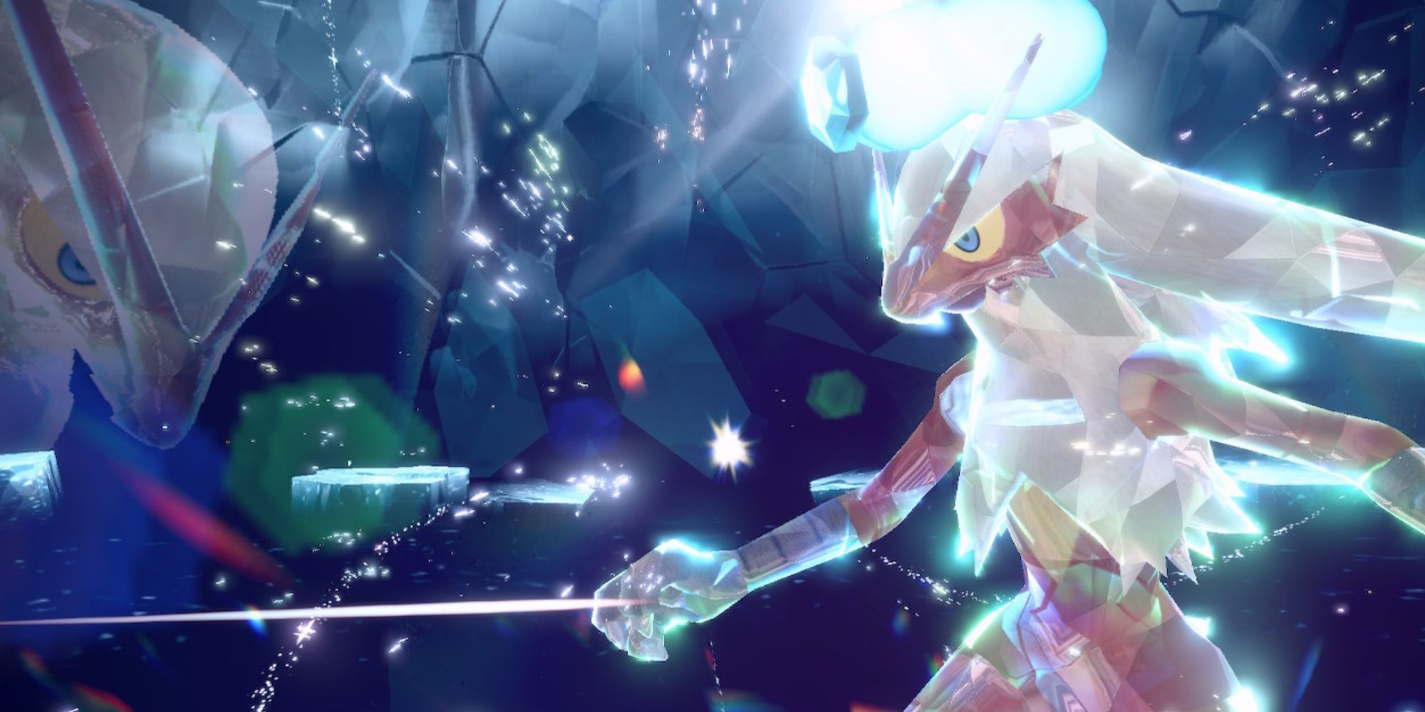 Una captura de pantalla de Pokémon Scarlet y Violet que muestra a Blaziken The Unrivaled