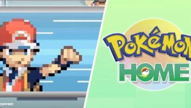 Pokemon - Pokemon home logo on right, Pokemon fight graphic of player on left-1