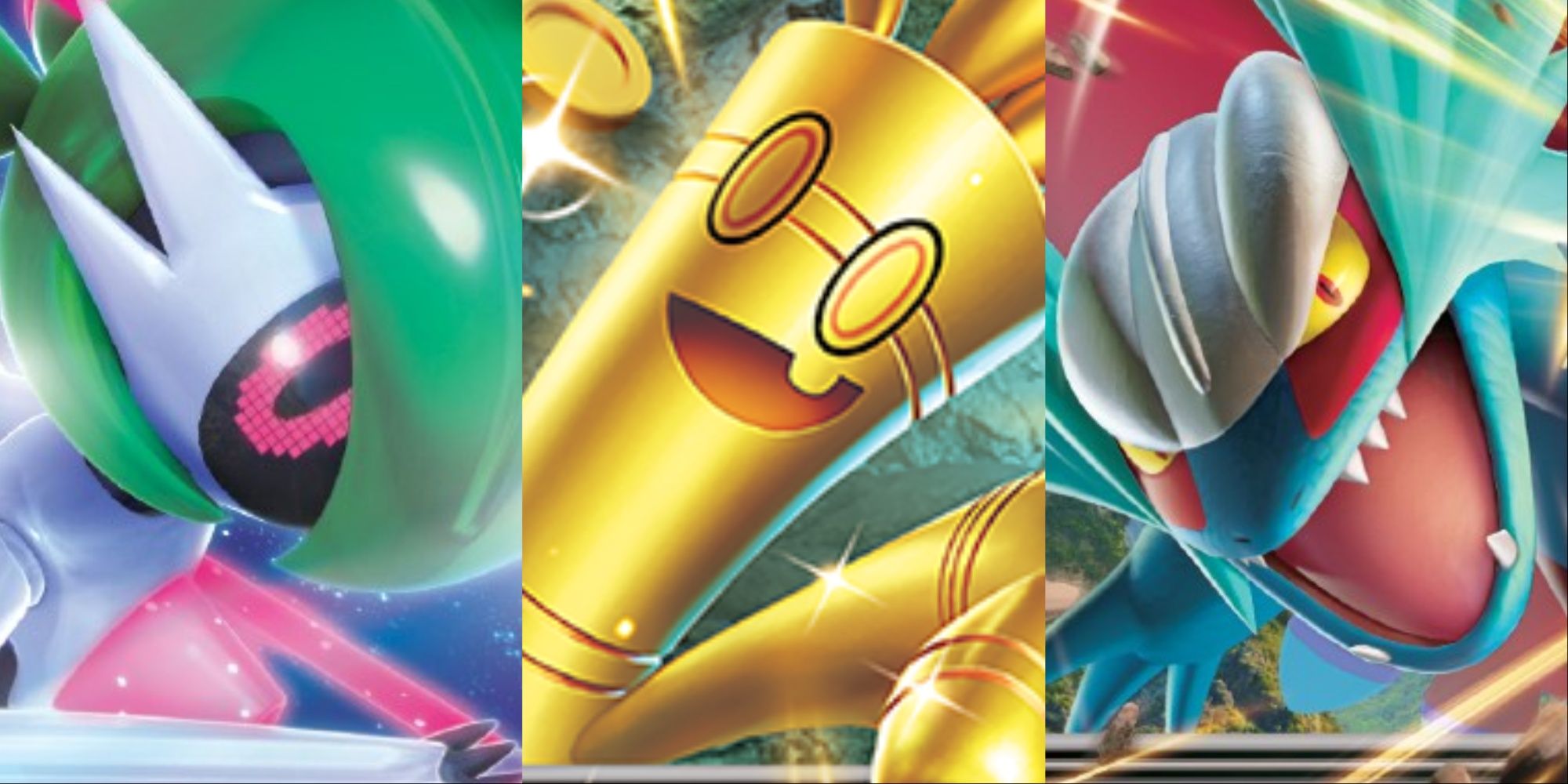 Cartas de Iron Valiant, Gholdengo y Roaring Moon de JCC Pokémon