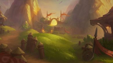 Loading screen art of The Nokhud Offensive in World of Warcraft.