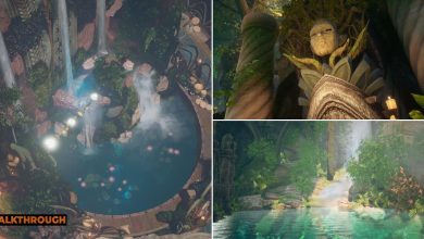 elven fountains, streams, and shrines in the halls of mirkwood in the lord of the rings: gollum