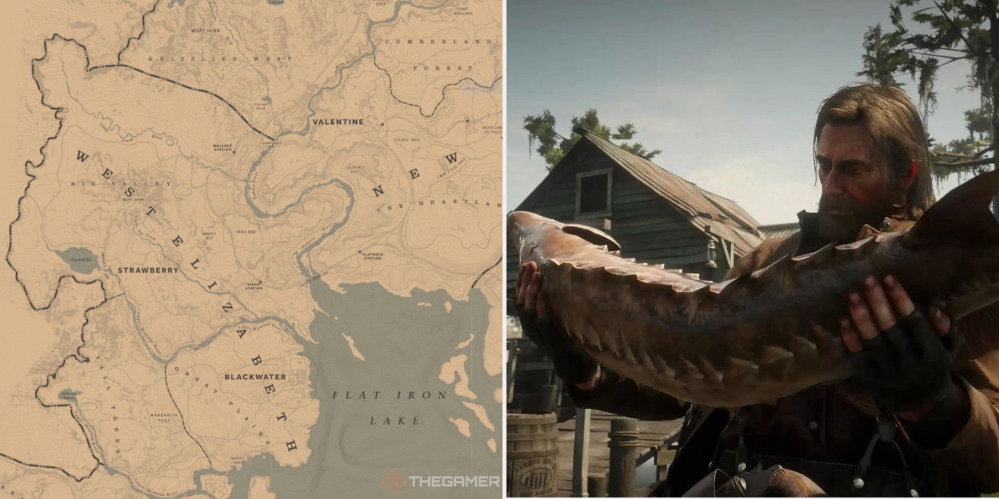 Red Dead Online: Mejores lugares para pescar esturiones de lago
