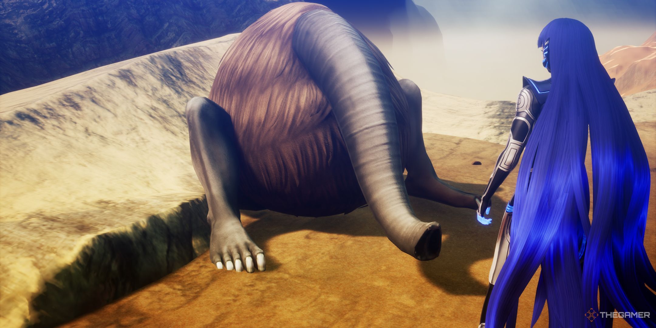 El Nahobino hablando con Nozuchi en el Inframundo en Shin Megami Tensei 5: Vengeance.