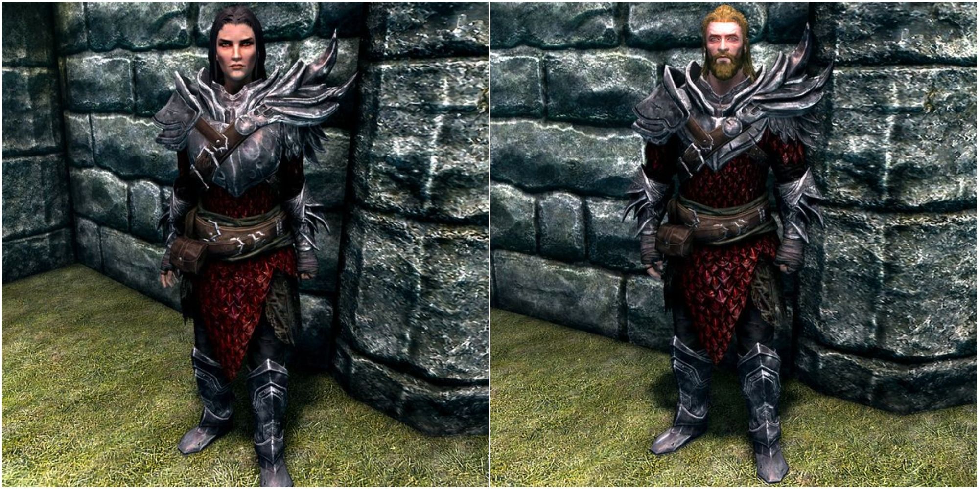 Daedric mail armor on both genders