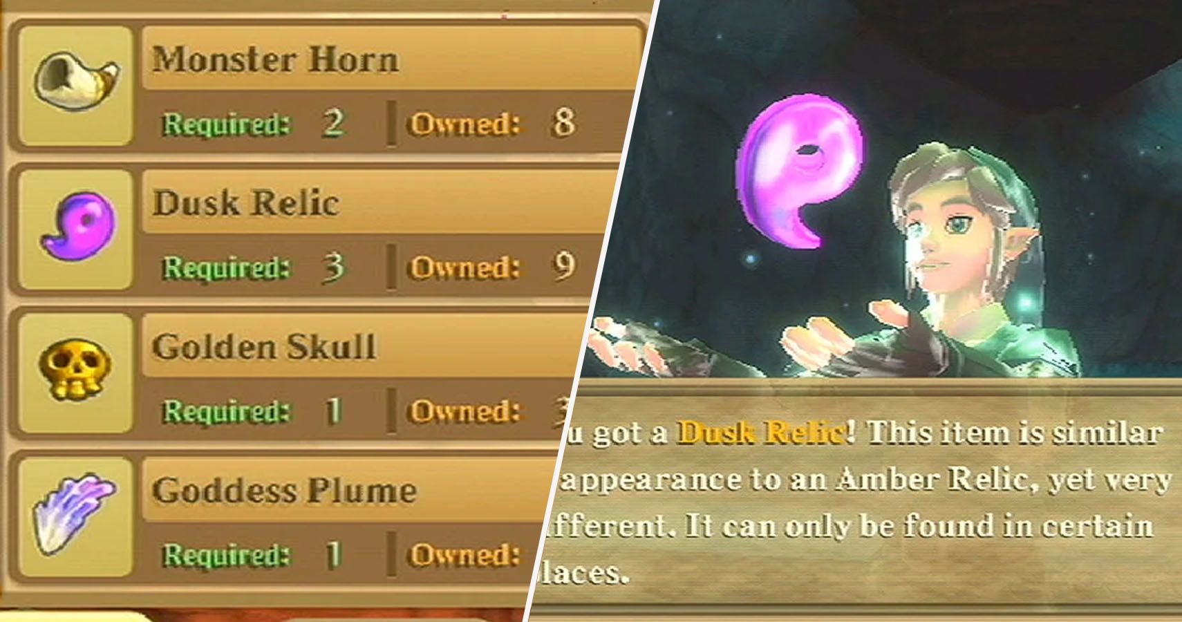 Skyward Sword: Cómo encontrar reliquias del anochecer