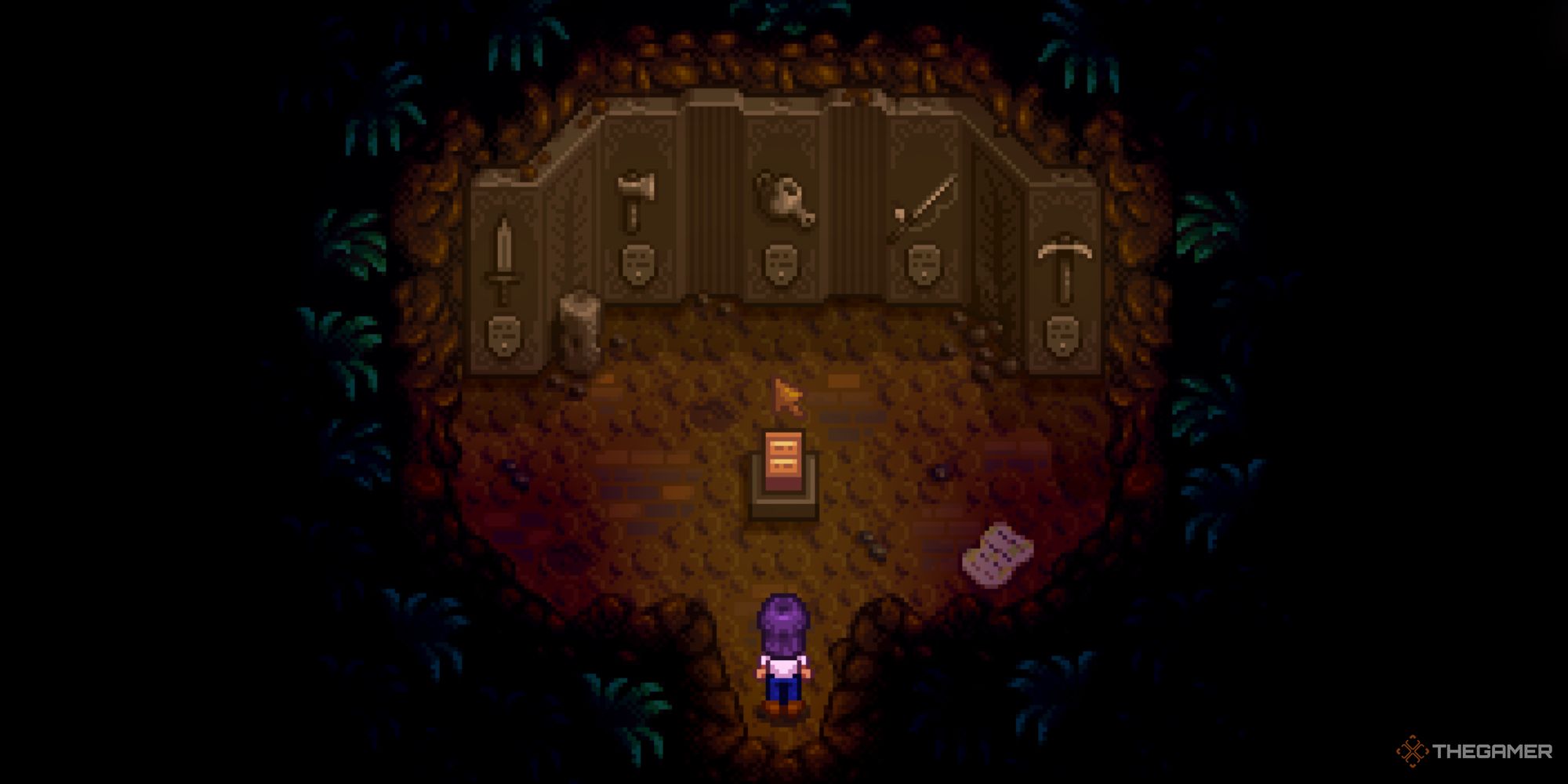 La habitación secreta que alberga el sistema de maestría en la actualización 1.6 de Stardew Valley. 