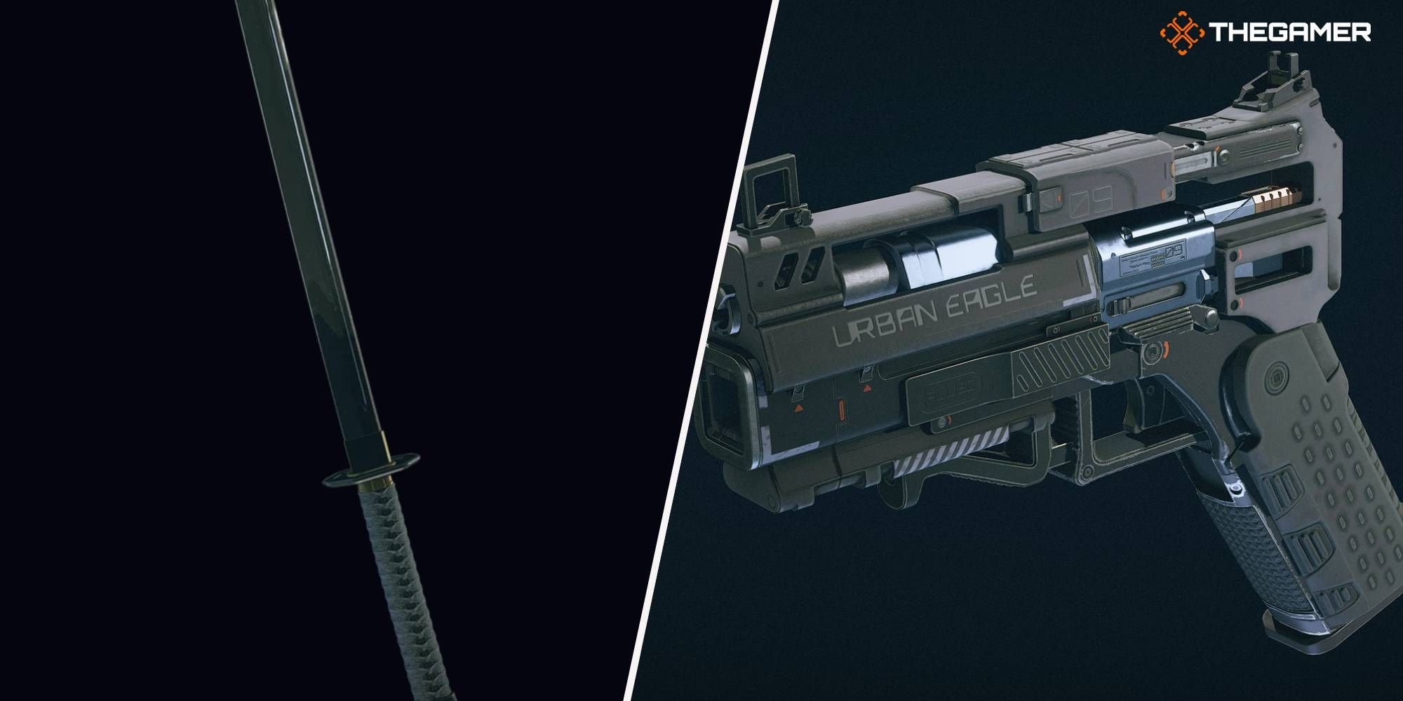 La pistola Urban Eagle y Wakizashi en Starfield