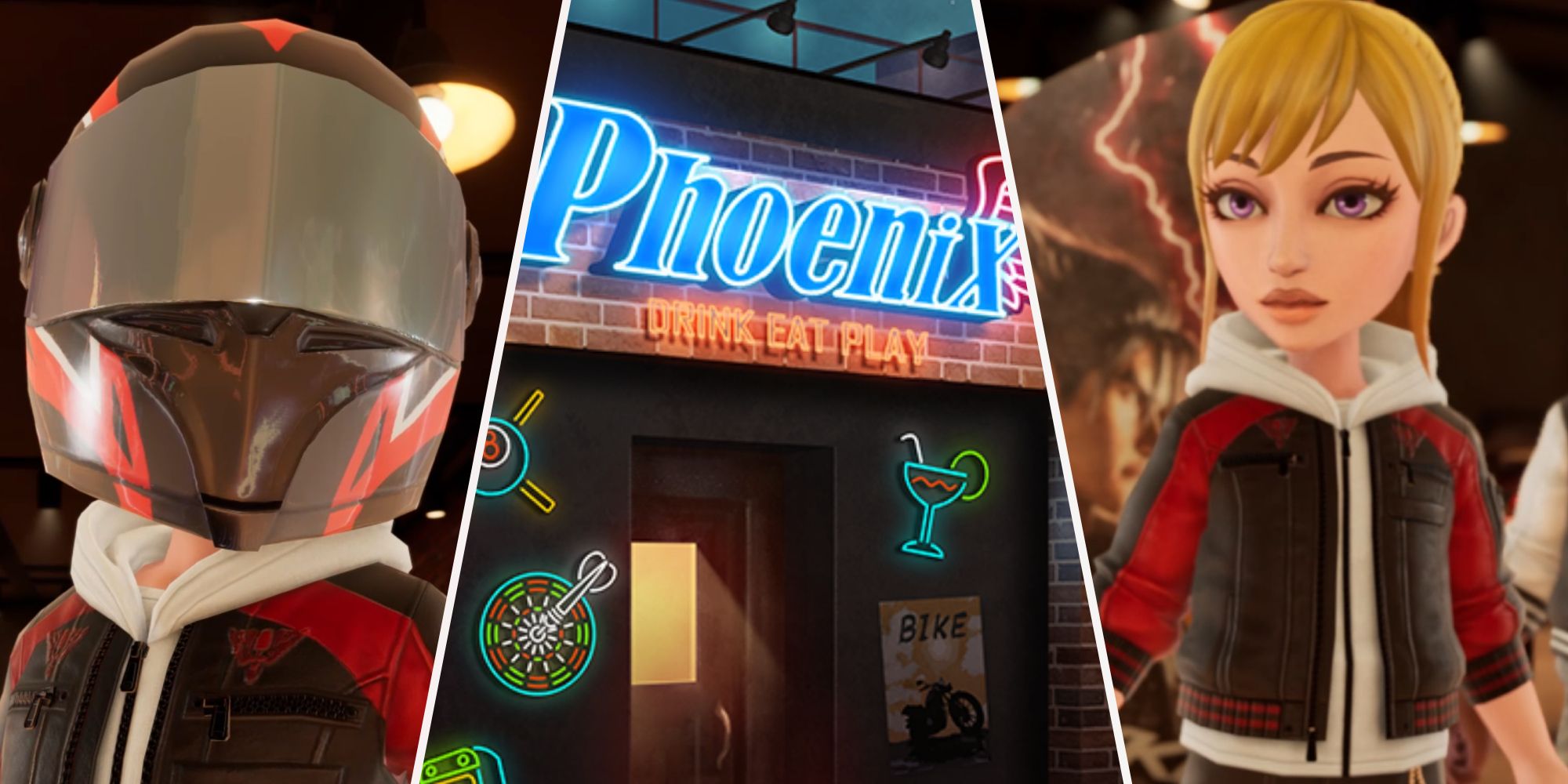 Un collage de imágenes que muestran a Jet y Phoenix de Arcade Quest en Tekken 8