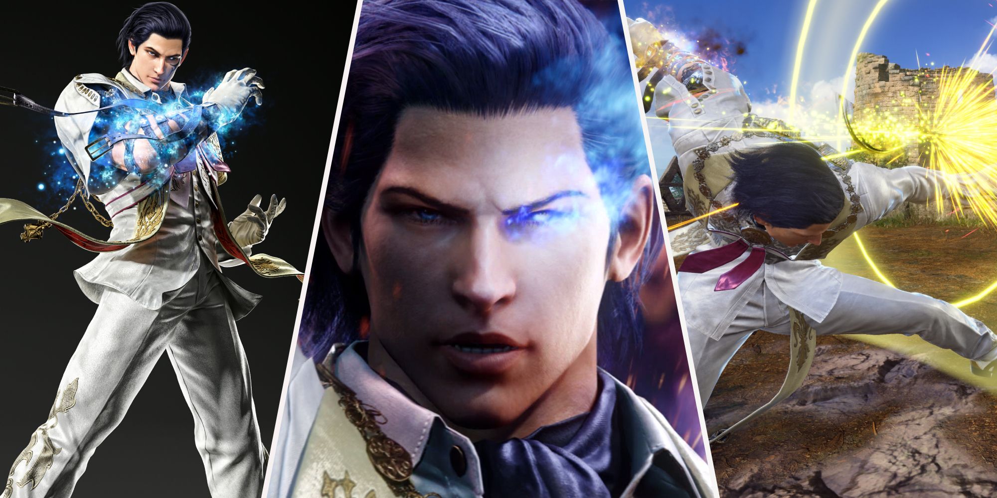 Un collage de imágenes de Claudio Serafino en Tekken 8