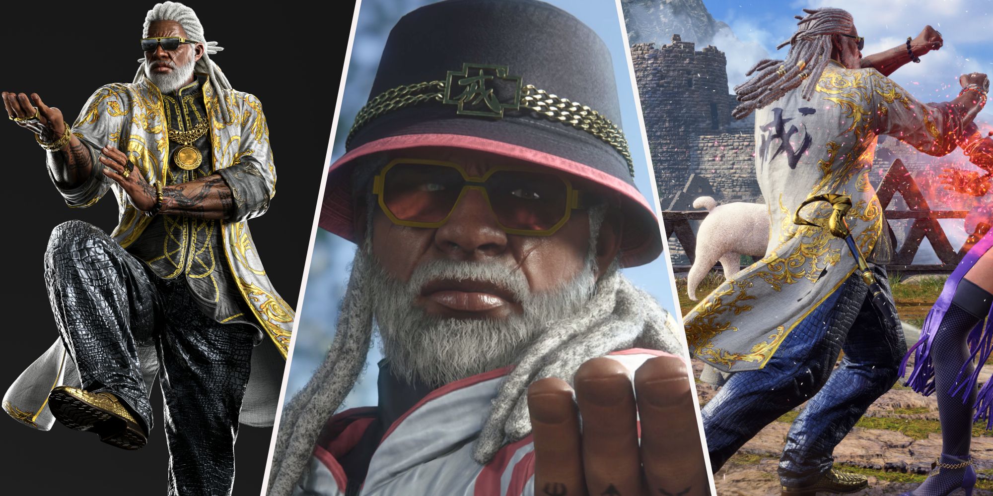 Un collage de imágenes de Leroy Smith en Tekken 8