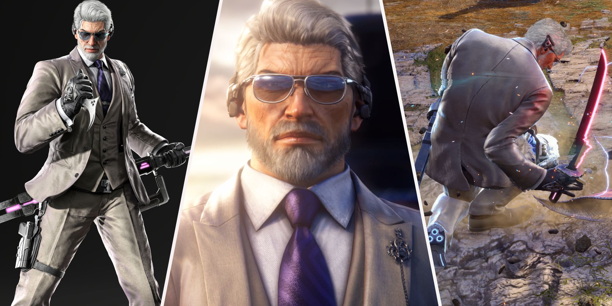 Un collage de imágenes de Victor Chevalier de Tekken 8