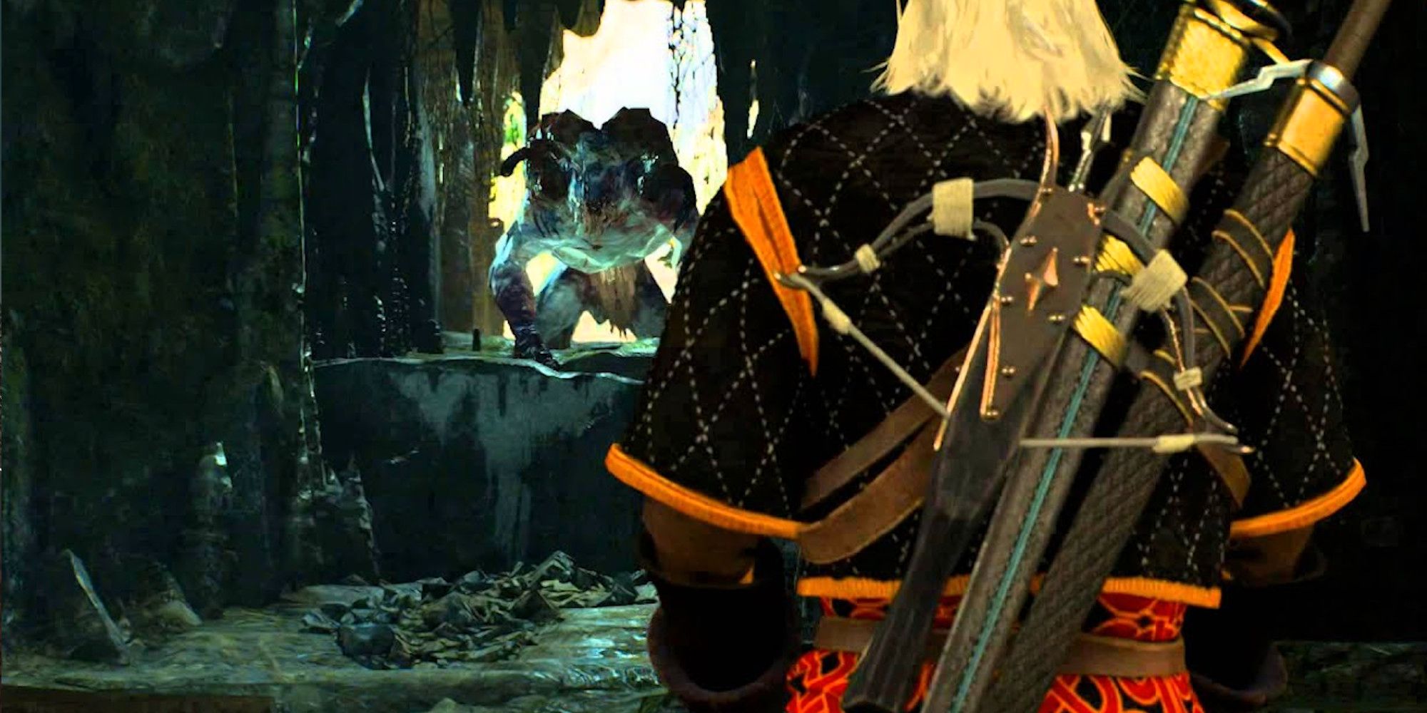 Mysterious Tracks Geralt Chort Howler encounter cutscene Velen contract The Witcher 3