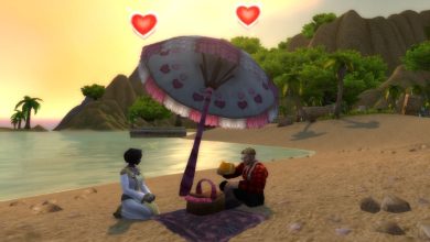 A Male And Female Human Having A Romantic Picnic At The Beach