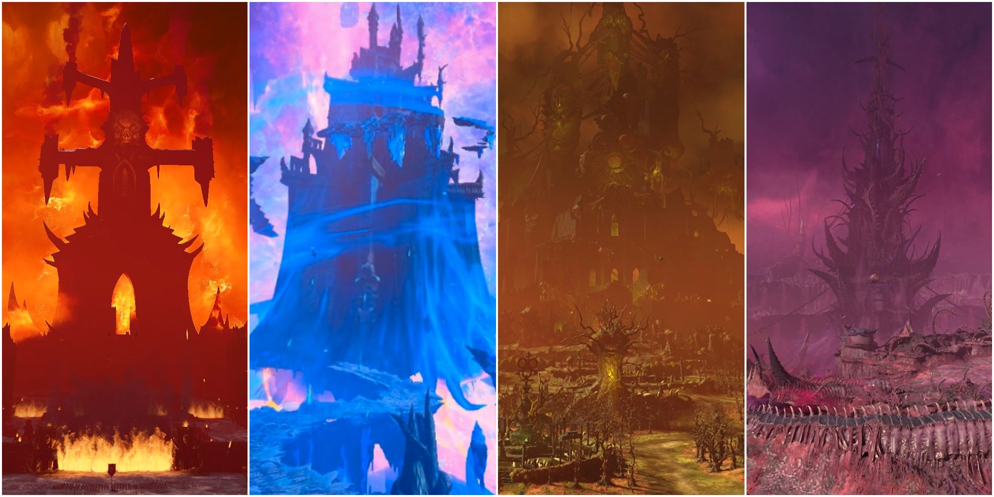 Realms of Chaos Towers Skybox In Total War Warhammer 3