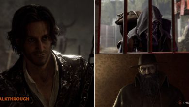 Luis Sera, the Merchant, and Bitores Mendez in Resident Evil 4 Remake