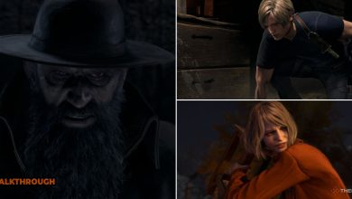 Bitores Mendez, Leon Kennedy, and Ashley Graham in Resident Evil 4 Remake