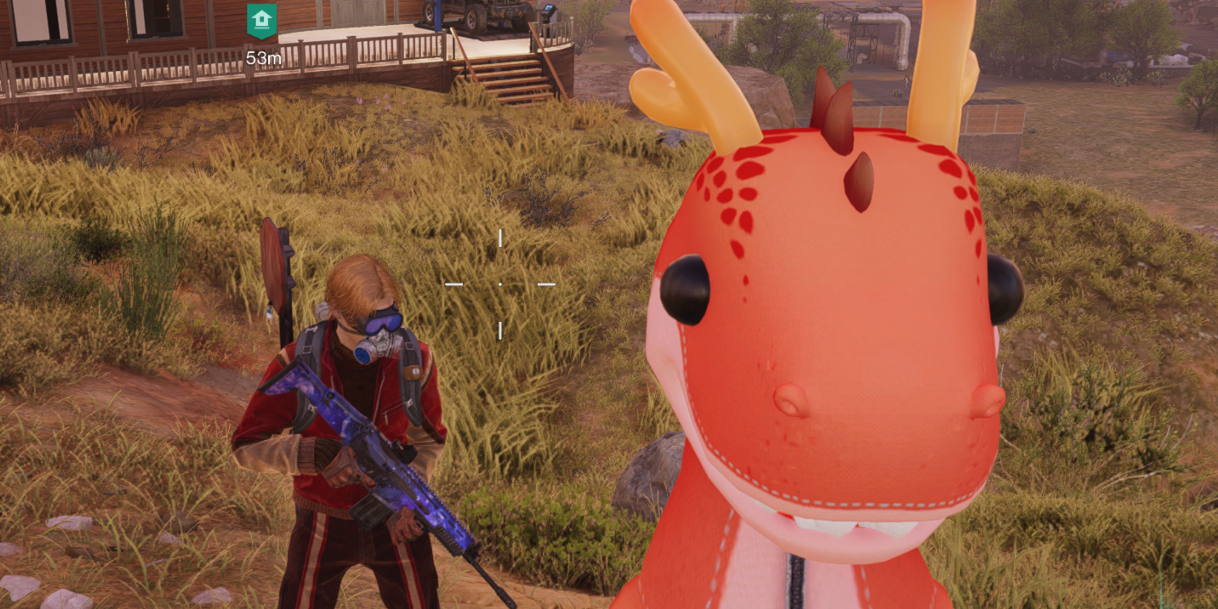Una imagen del jugador y Pyro Dino - Once Human