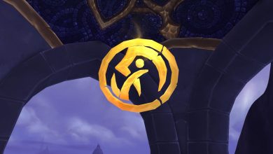 A close-up of a Dragon Glyph from World of Warcraft: Dragonflight.