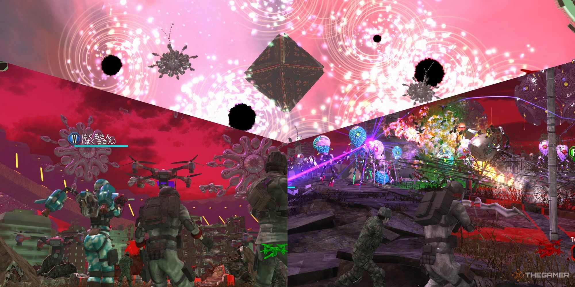 Earth Defense Force 6: El surgimiento de los Primers y su ejército androide.