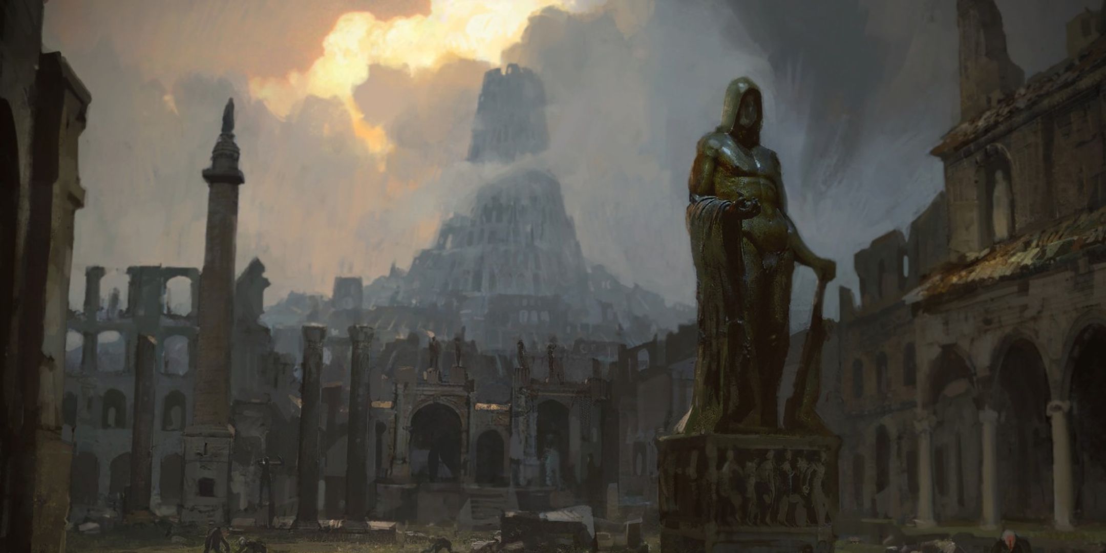 Imagen de la pantalla de carga del Campamento Sarn en Path of Exile. 